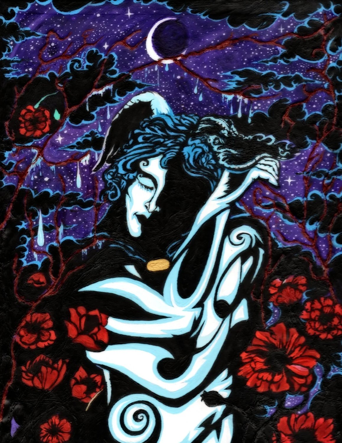 Hypnos — original acrylic artwork by Uriel Jens